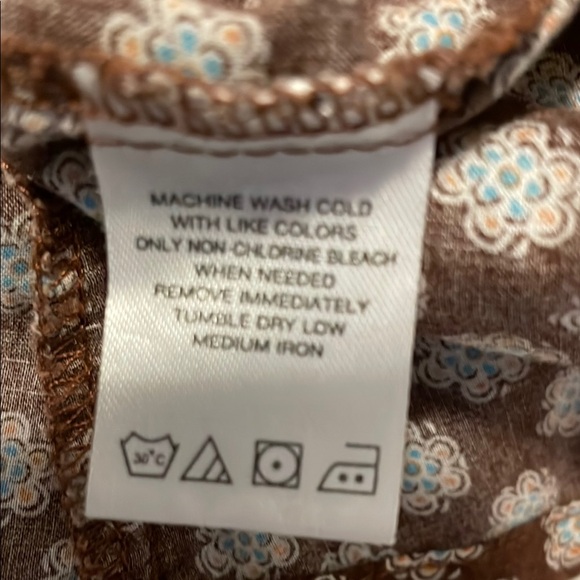 Wrangler Brown and Aqua Western Shirt - Picture 9 of 9